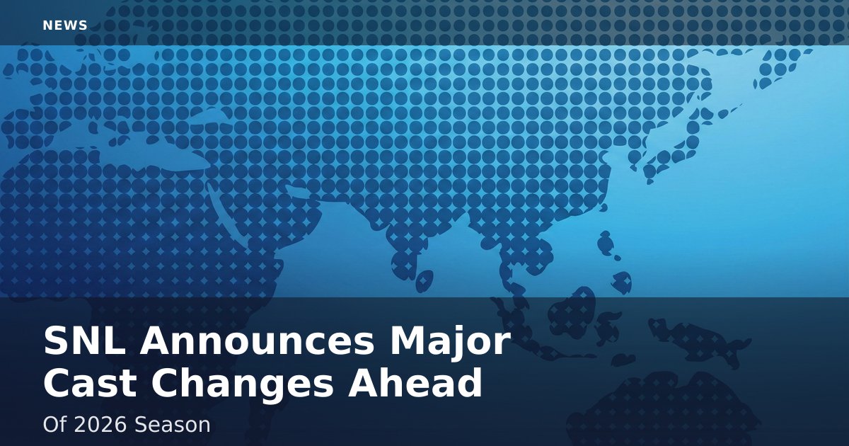 "SNL" Announces Major Cast Changes Ahead Of 2026 Season