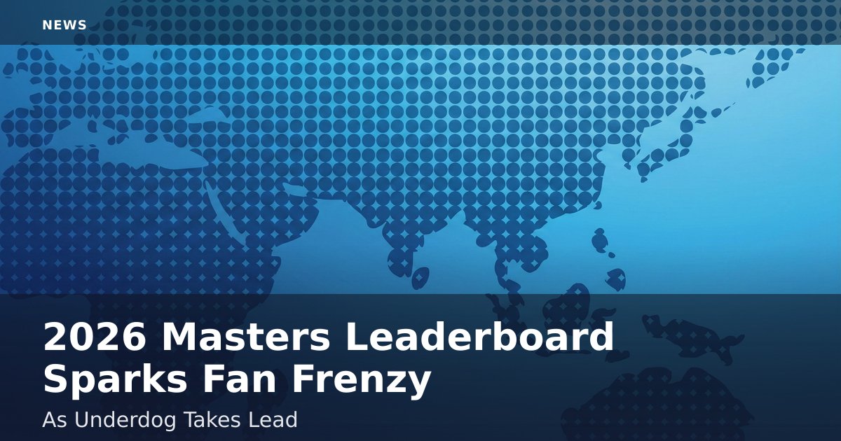 2026 Masters Leaderboard Sparks Fan Frenzy As Underdog Takes Lead