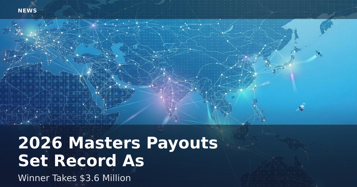 2026 Masters Payouts Set Record As Winner Takes $3.6 Million