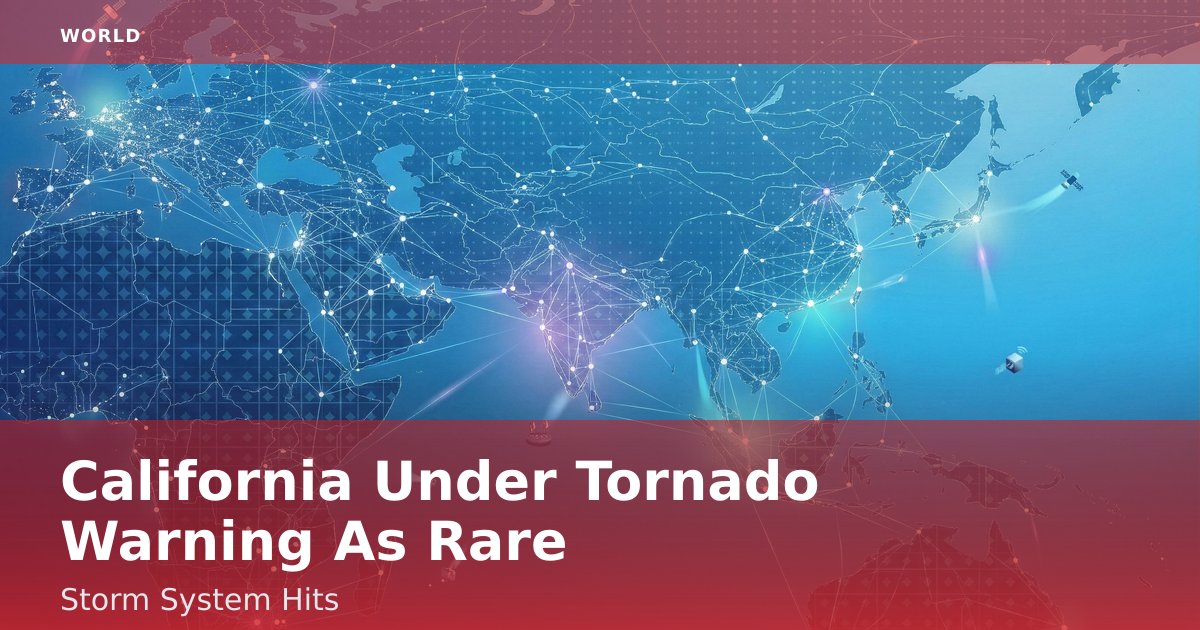 California Under Tornado Warning As Rare Storm System Hits