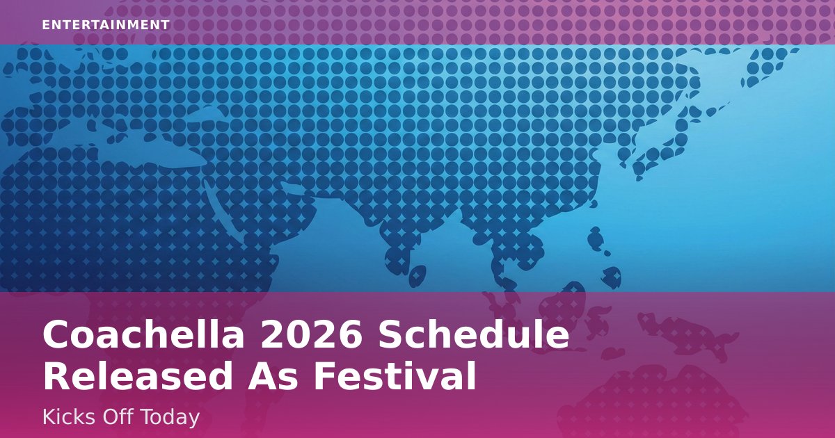 Coachella 2026 Schedule Released As Festival Kicks Off Today