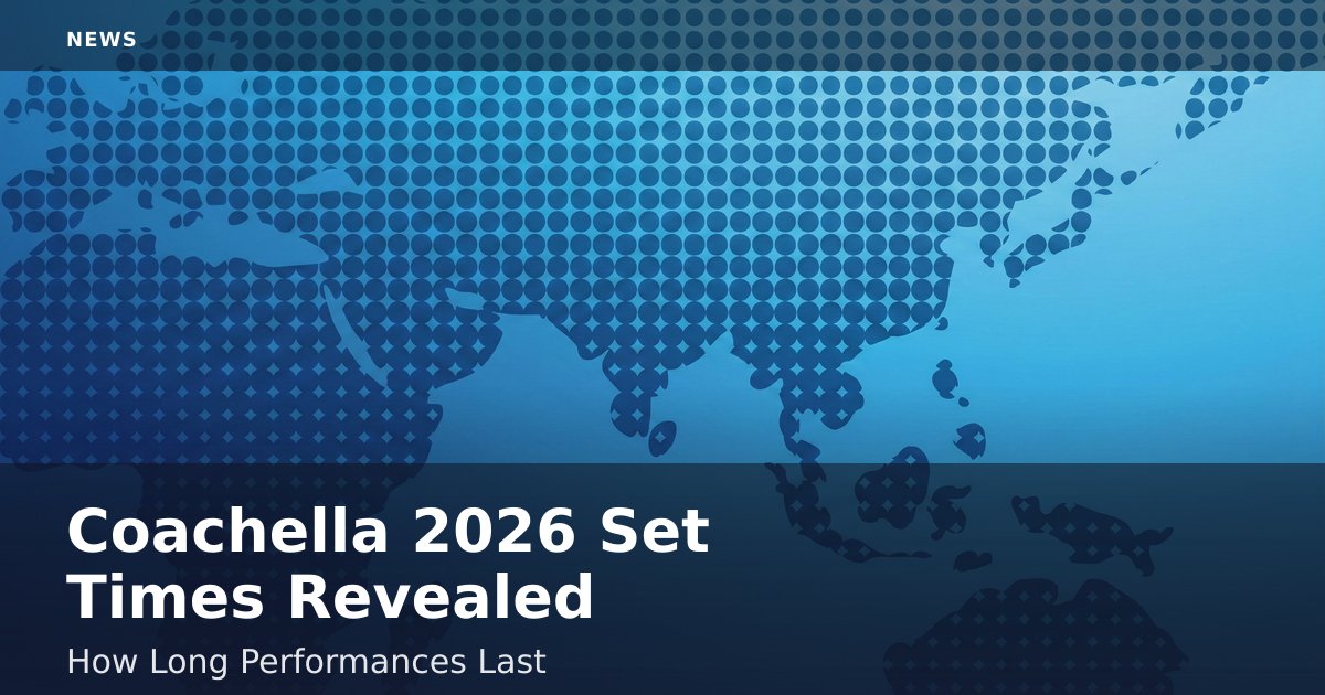 Coachella 2026 Set Times Revealed: How Long Performances Last