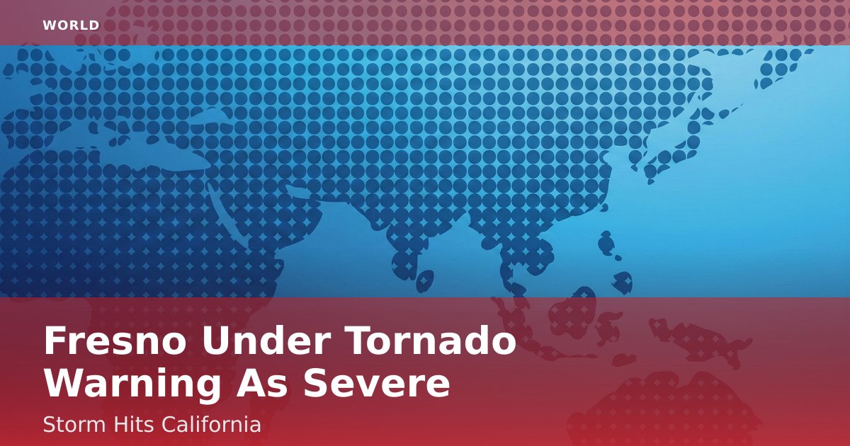 Fresno Under Tornado Warning As Severe Storm Hits California