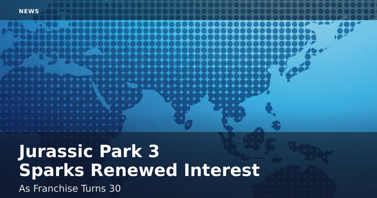 Jurassic Park 3 Sparks Renewed Interest As Franchise Turns 30