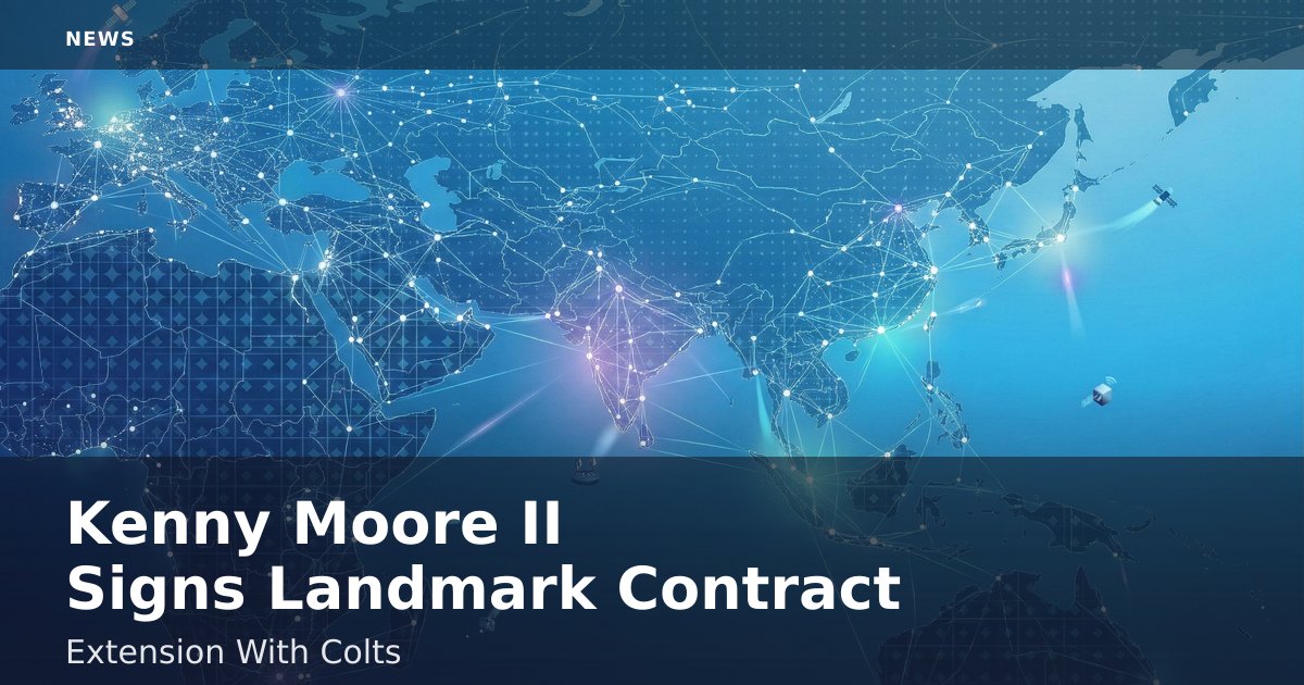 Kenny Moore II Signs Landmark Contract Extension With Colts