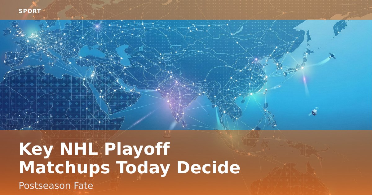 Key NHL Playoff Matchups Today Decide Postseason Fate
