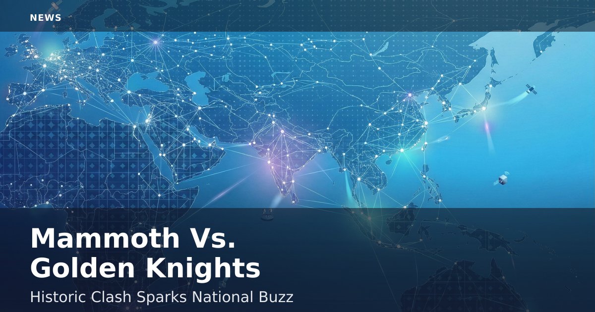 Mammoth Vs. Golden Knights: Historic Clash Sparks National Buzz
