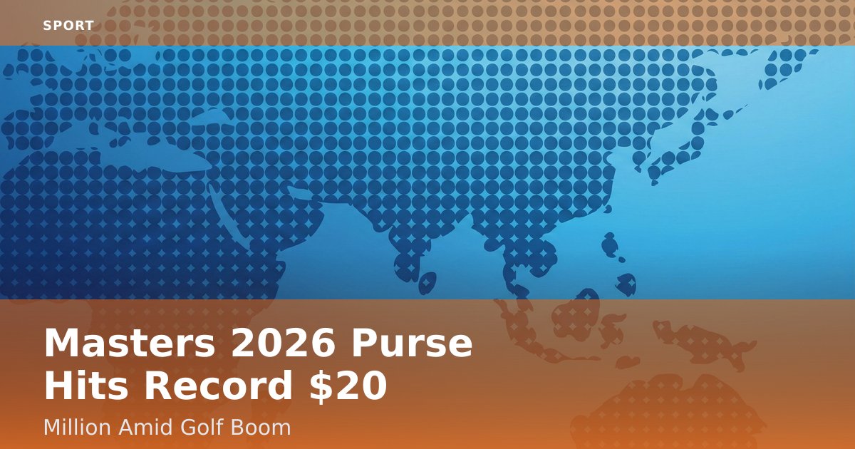 Masters 2026 Purse Hits Record $20 Million Amid Golf Boom