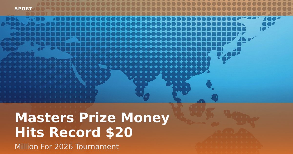 Masters Prize Money Hits Record $20 Million For 2026 Tournament