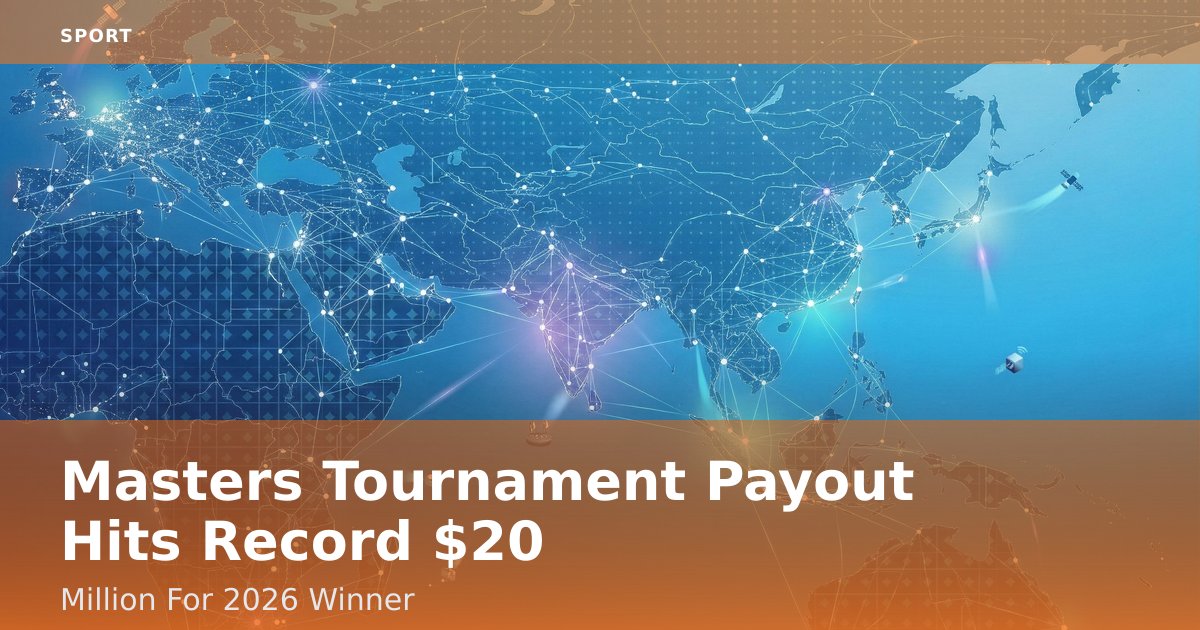 Masters Tournament Payout Hits Record $20 Million For 2026 Winner