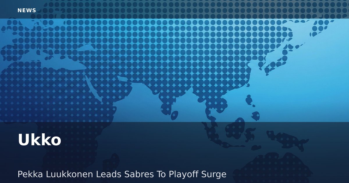 Ukko-Pekka Luukkonen Leads Sabres To Playoff Surge