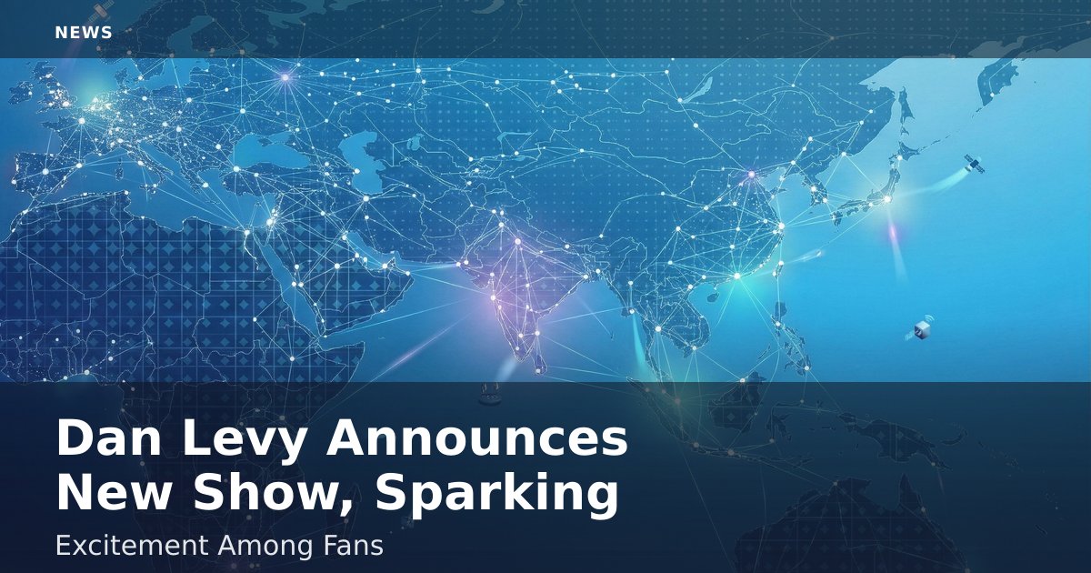 Dan Levy Announces New Show, Sparking Excitement Among Fans