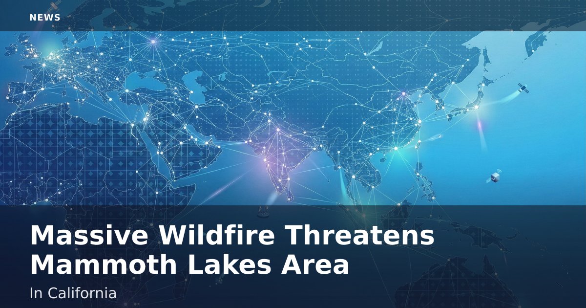 Massive Wildfire Threatens Mammoth Lakes Area In California