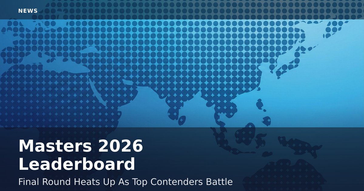 Masters 2026 Leaderboard: Final Round Heats Up As Top Contenders Battle