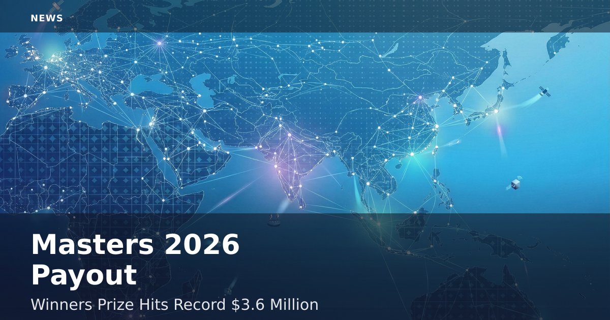 Masters 2026 Payout: Winner's Prize Hits Record $3.6 Million