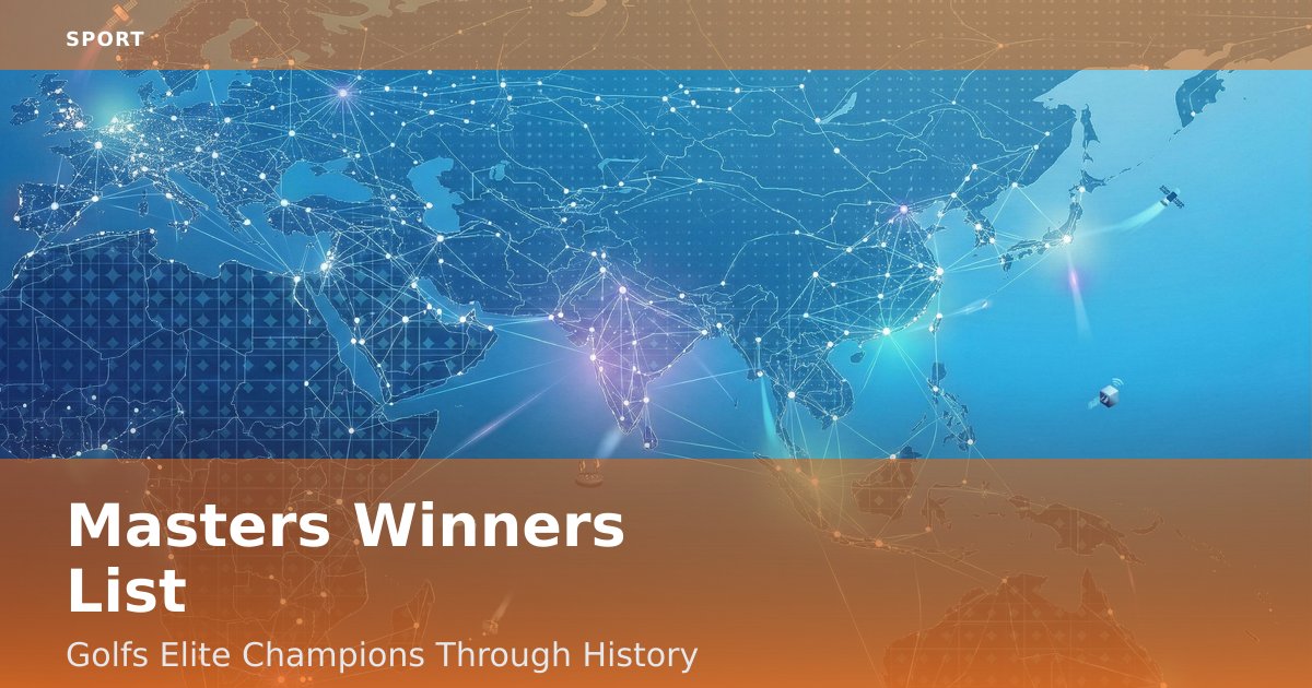 Masters Winners List: Golf's Elite Champions Through History