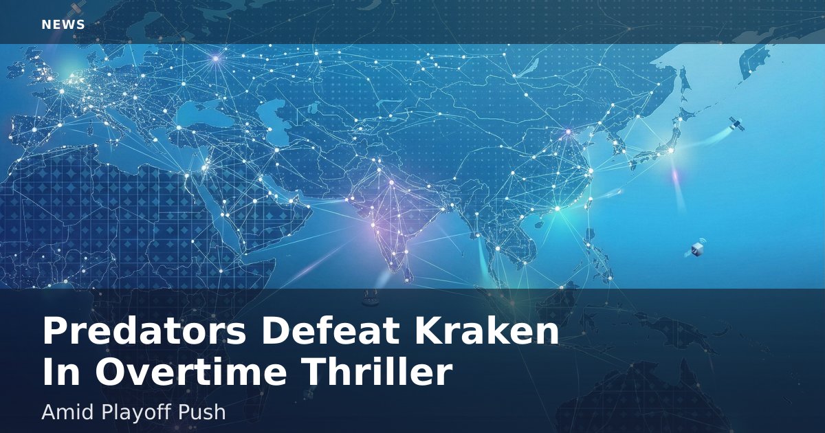 Predators Defeat Kraken In Overtime Thriller Amid Playoff Push